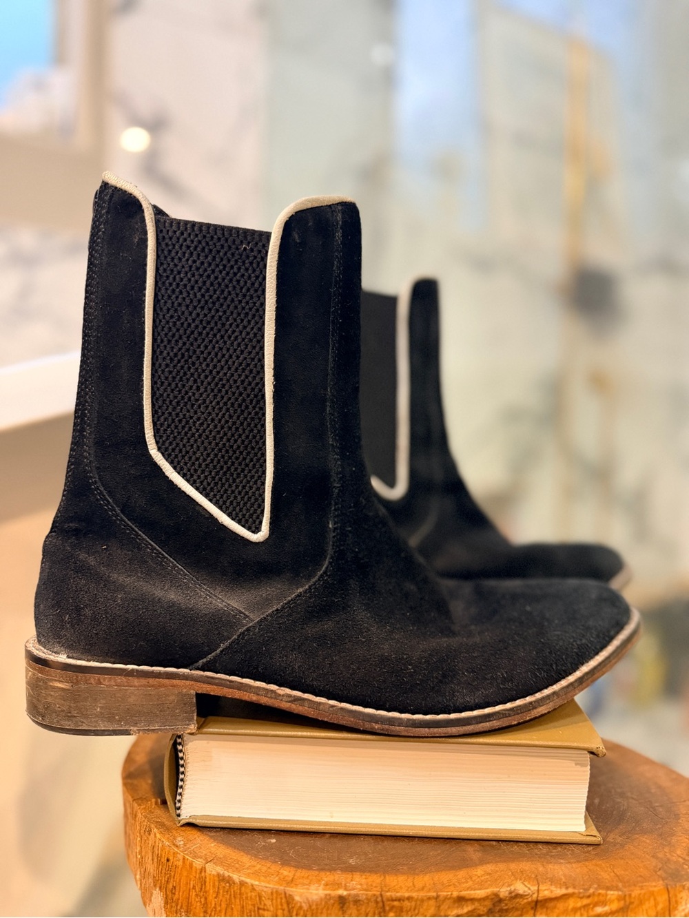 Free People Blackburn Chelsea Boot 40 Black D178 free people suede boot - Picture 6 of 12